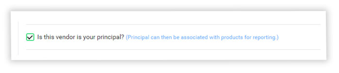 Add your Principal via Vendor